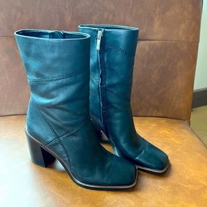 Franco Sarto Stormy Black Ankle Boots 7.5